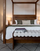 White Boucle / Walnut