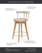 Pearl Leather / White Oak / Counter (25.5" Height)