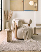 Oat Boucle / White Oak Frame