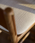 Oat Woven Seat / Saddle Leather Back / White Oak Frame