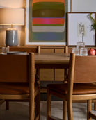 Saddle Leather Seat / Saddle Leather Back / White Oak Frame