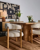 White Oak Frame /Cream Curly