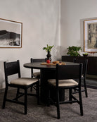 Ebony / 48" round | Seats 4