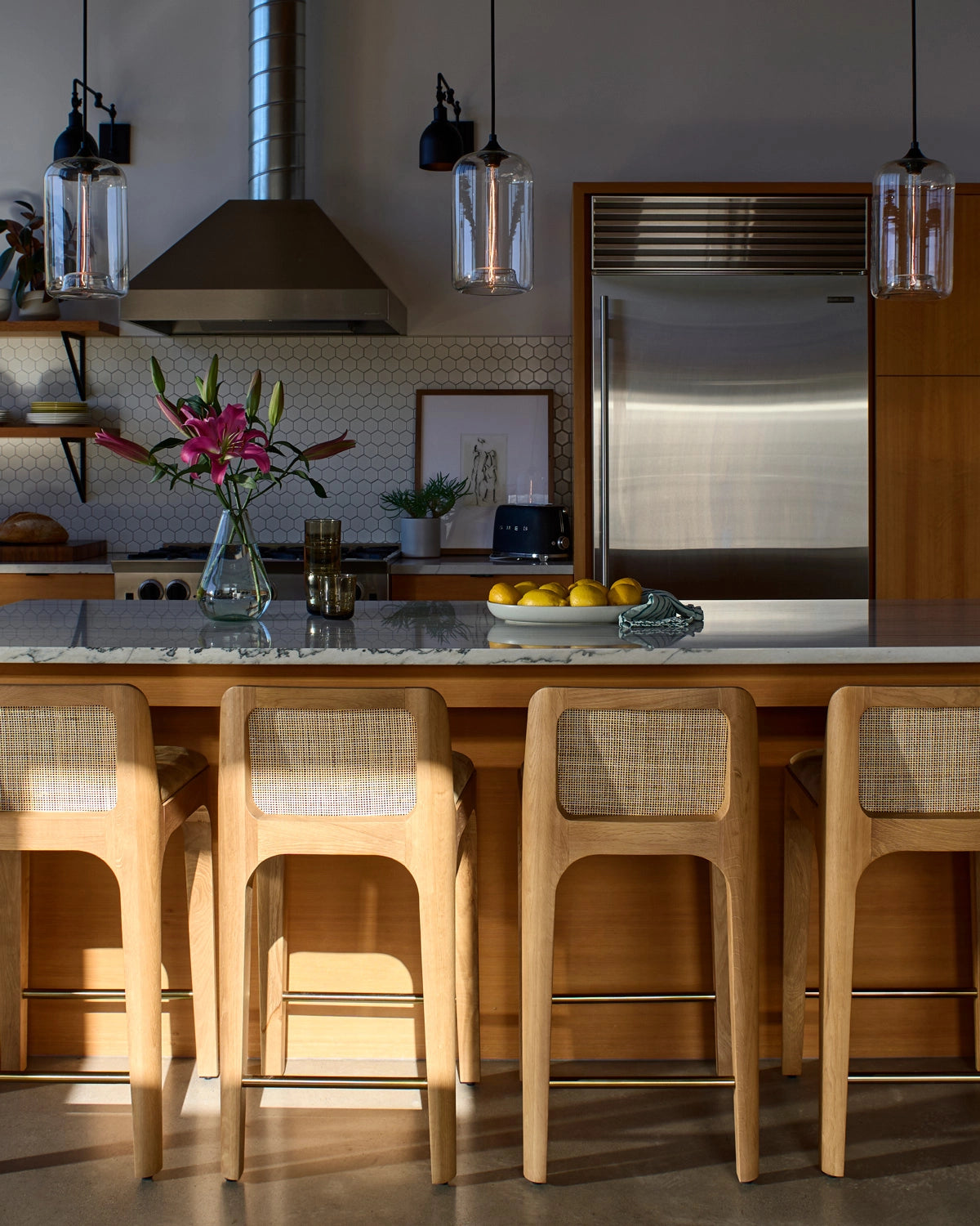 White Oak Frame / Sunflower Leather Seat