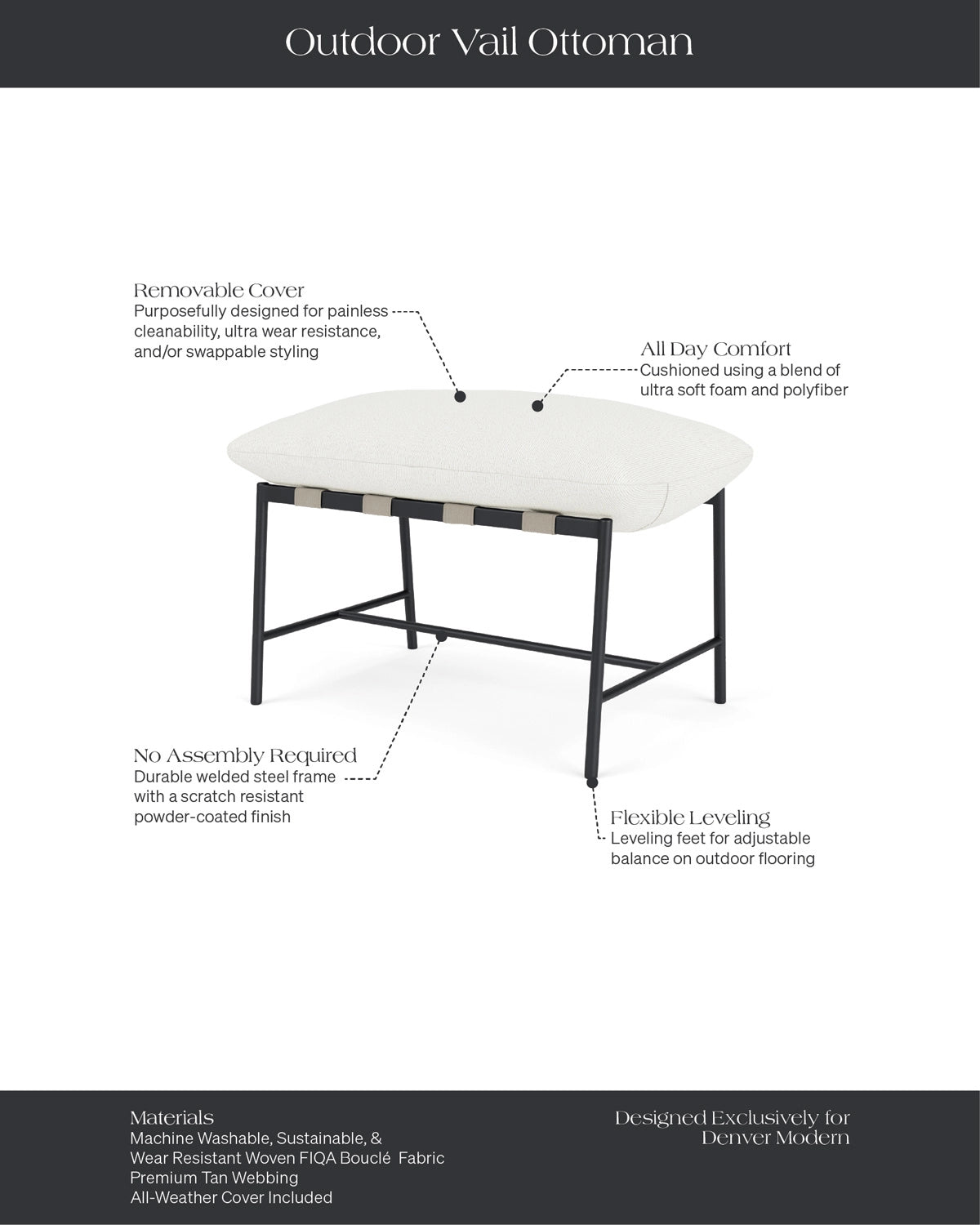 Dove FIQA Boucle with All-Weather Cover