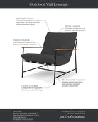 Slate FIQA Boucle with All-Weather Cover