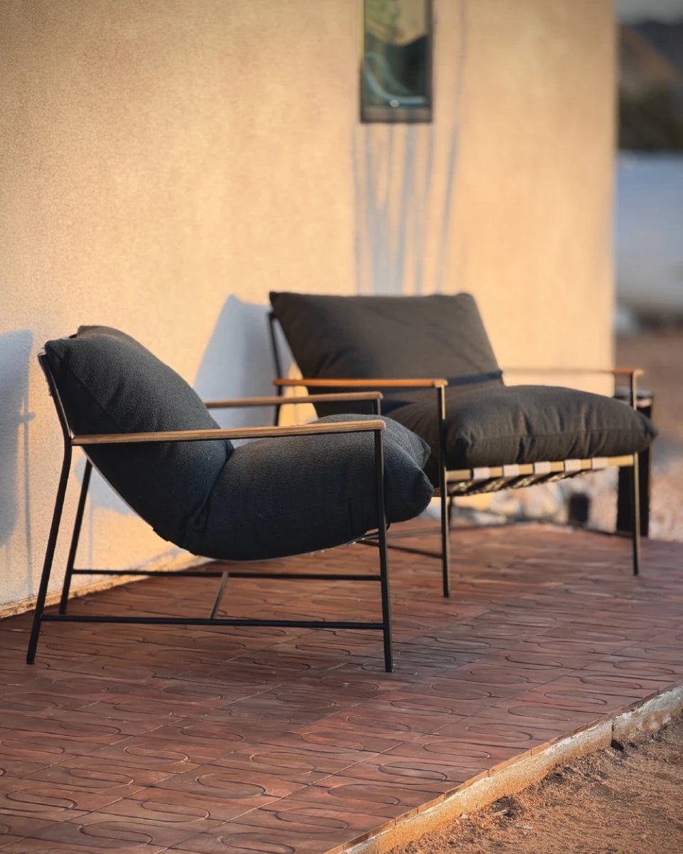 Slate FIQA Boucle with All-Weather Cover