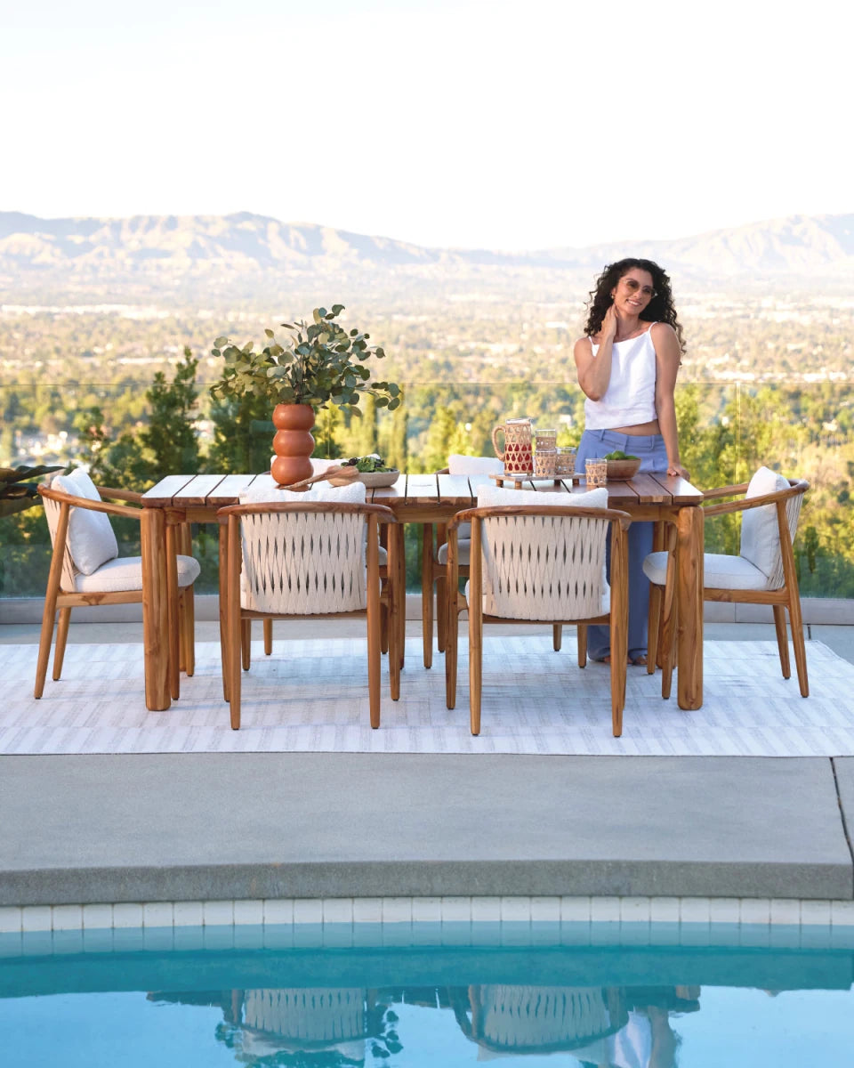 Teak / 78" length | Seats 6