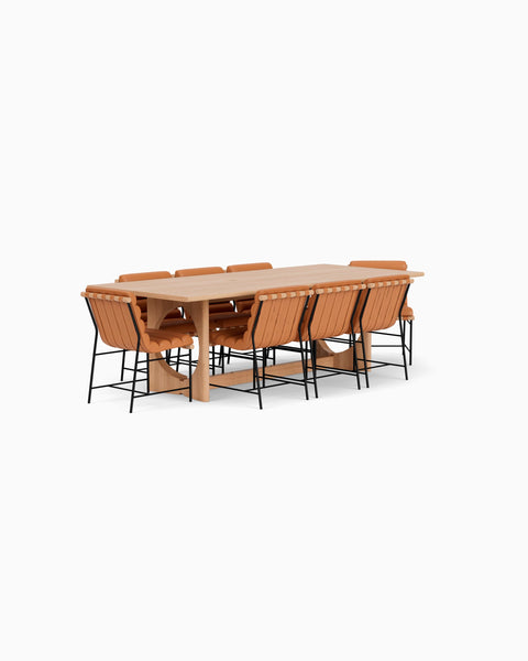 a table with chairs around it