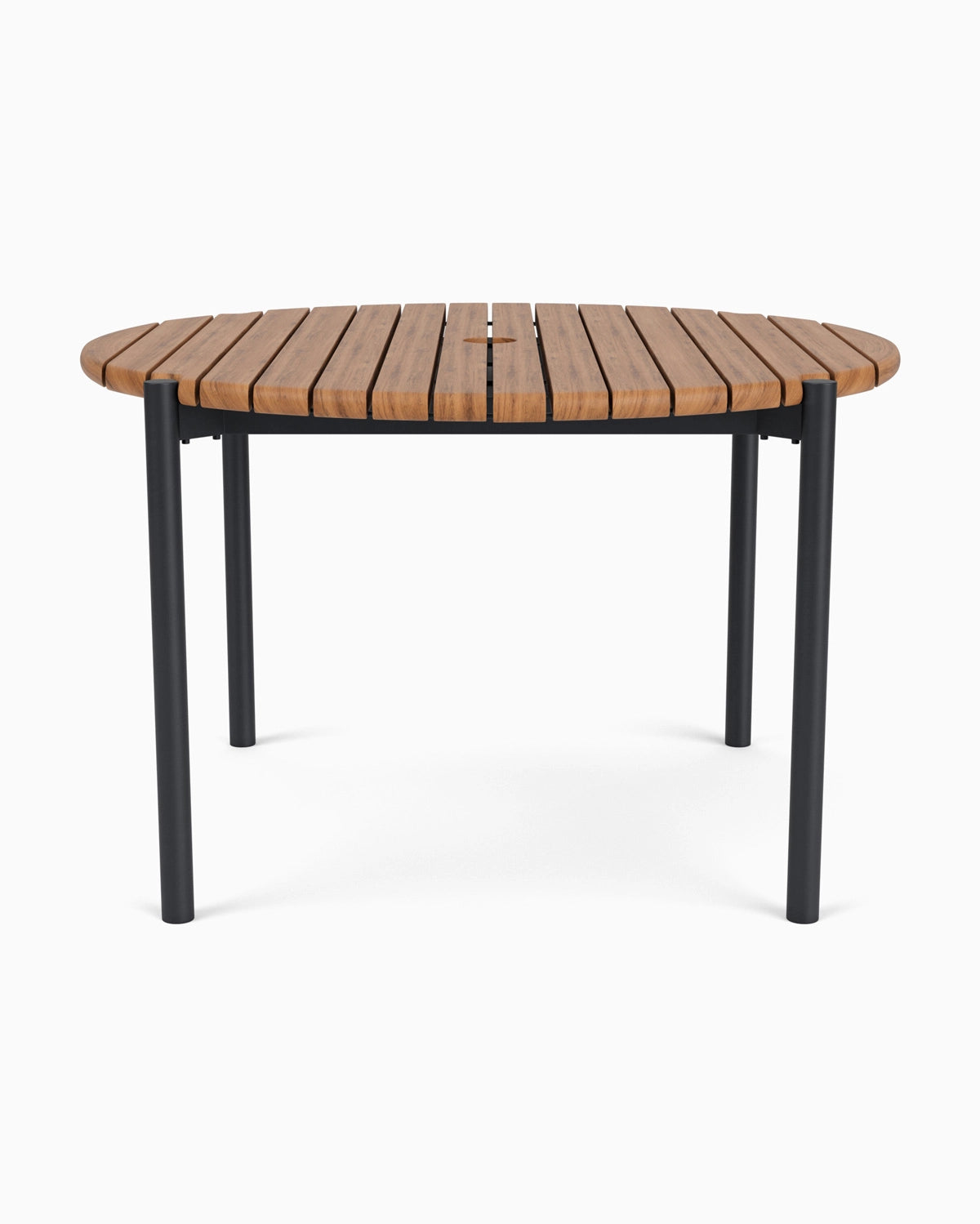 Teak / 48" round | Seats 4