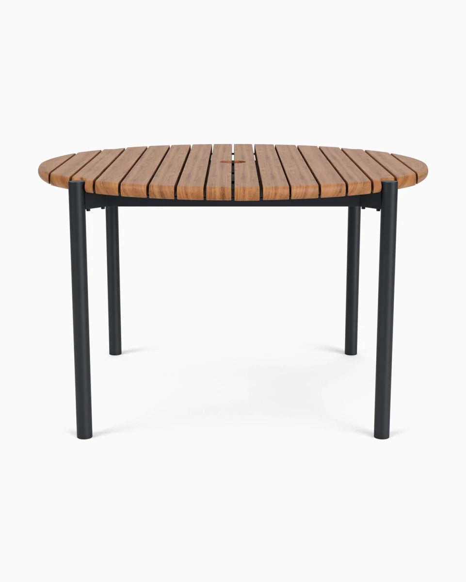 Teak / 48" round | Seats 4