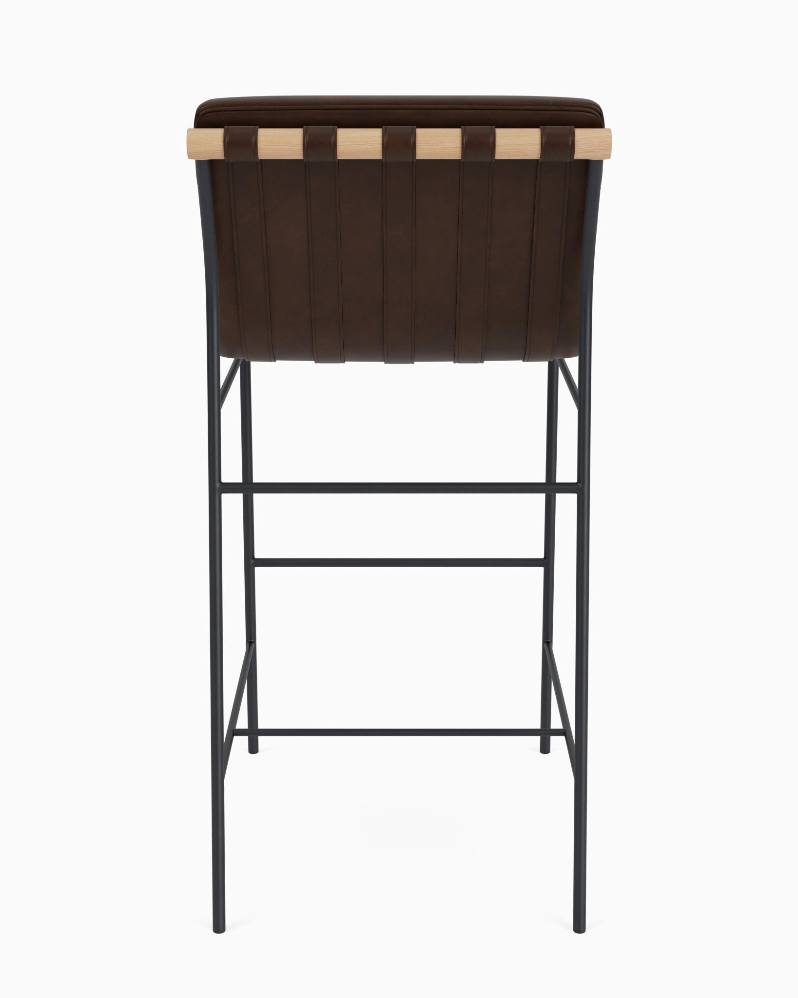 Maple Brown Leather / White Oak / Bar (30" Height)