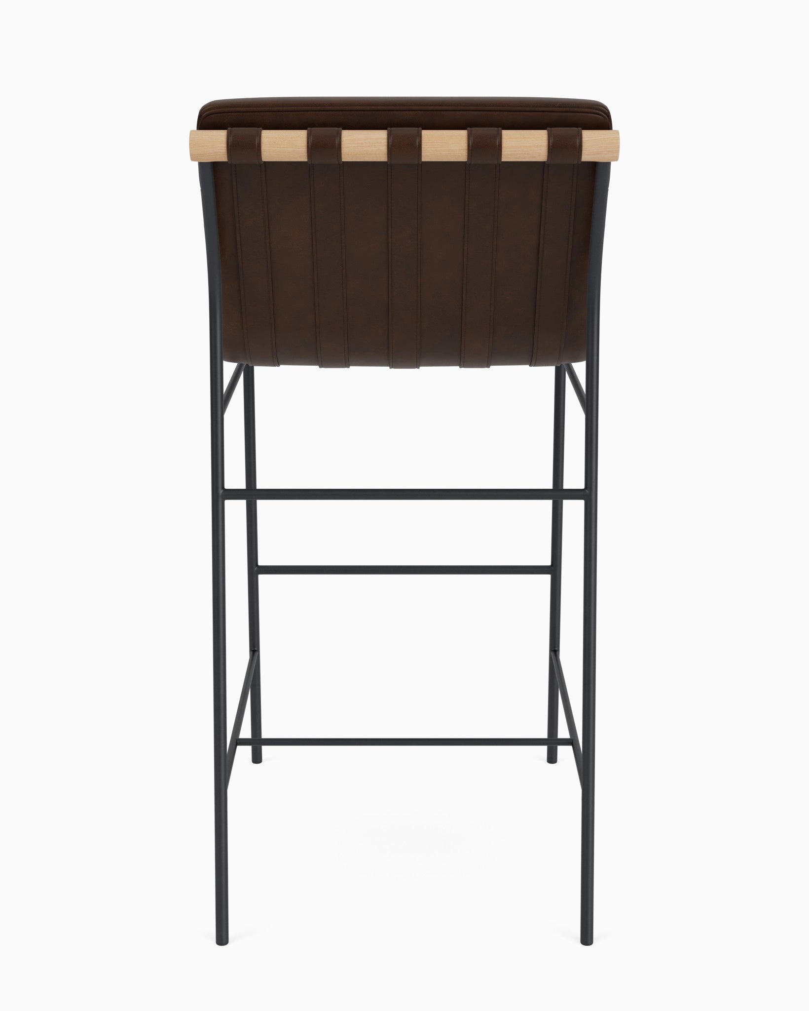 Maple Brown Leather / White Oak / Bar (30" Height)