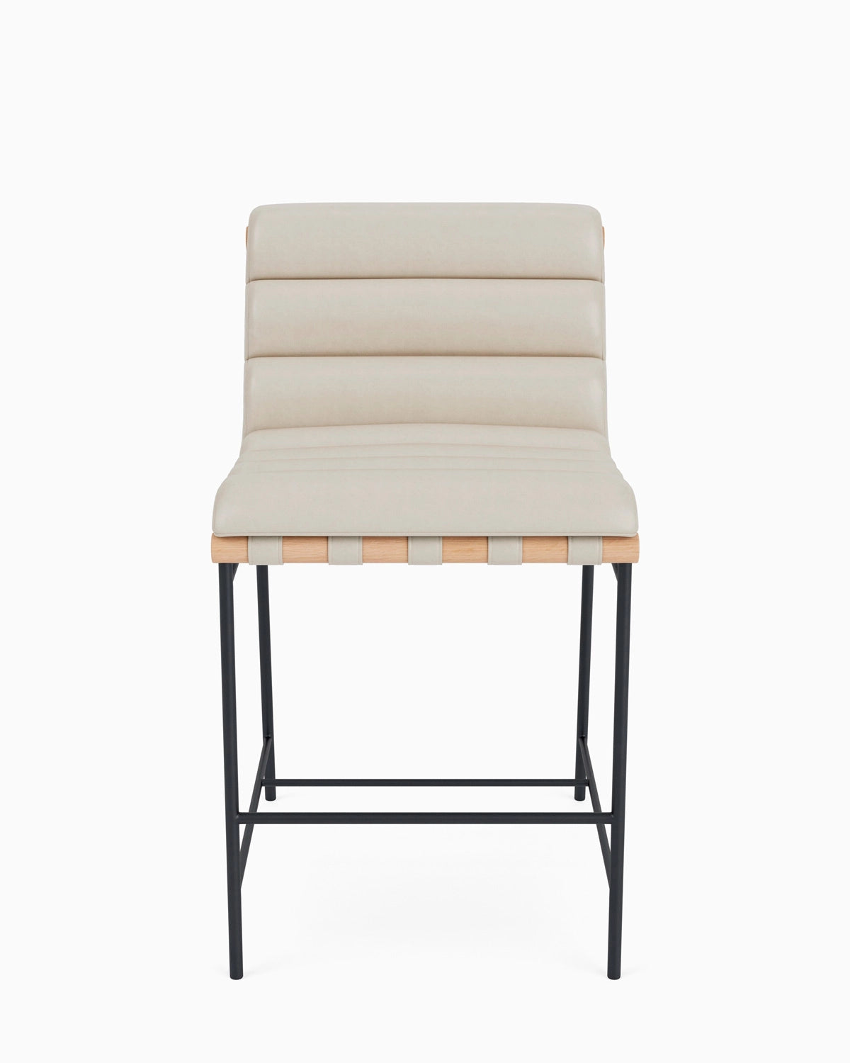 Pearl Leather / White Oak / Counter (24&quot; Height)