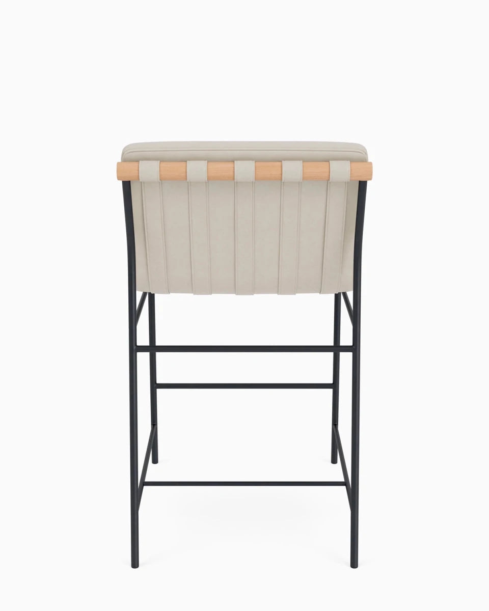 Pearl Leather / White Oak / Counter (24" Height)