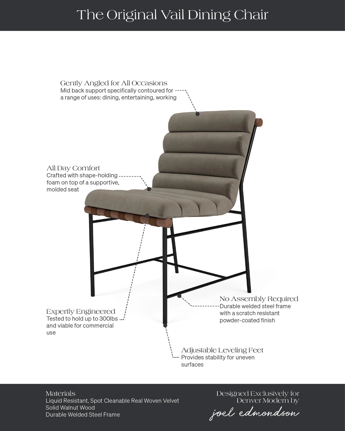 Mushroom Velvet / Walnut