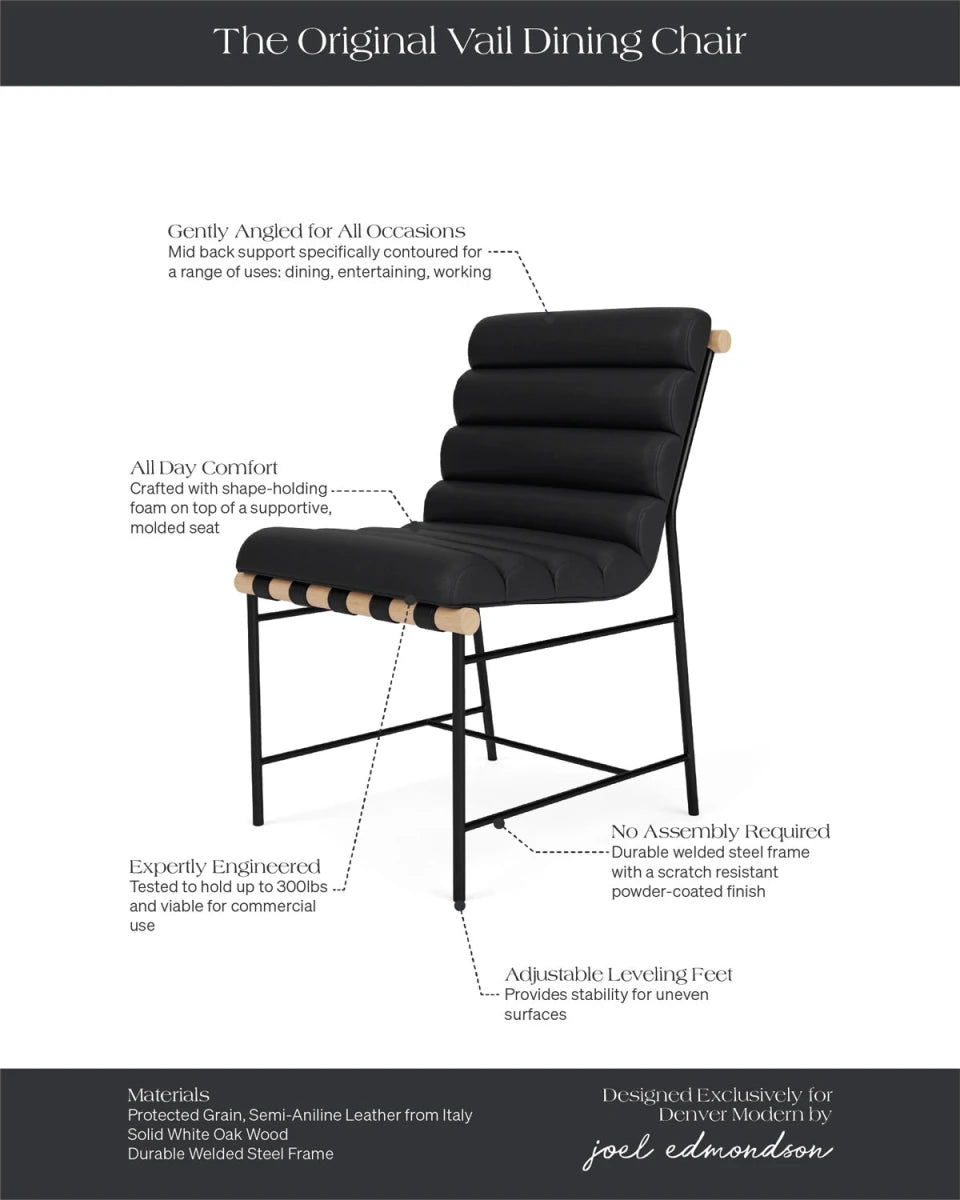 Black Leather / White Oak