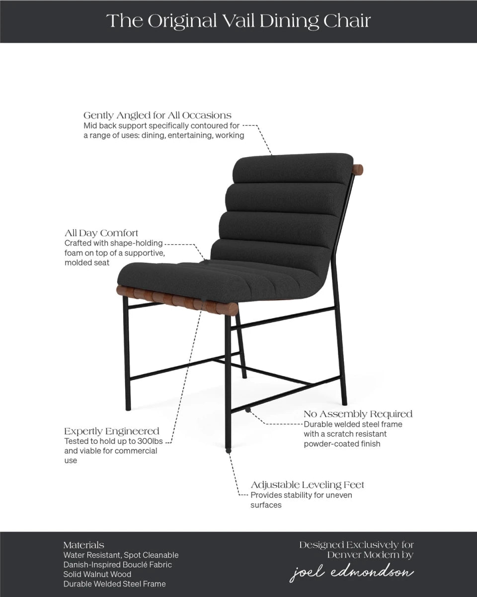 Charcoal Boucle / Walnut