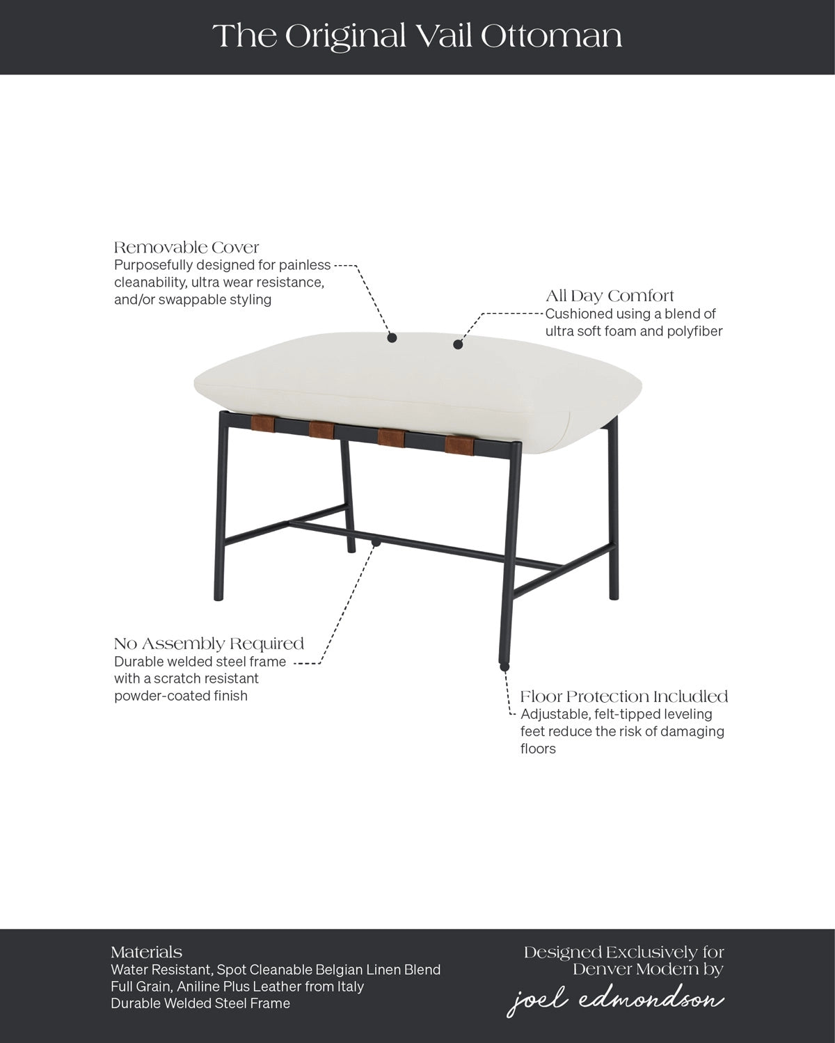 Vail Ottoman – Denver Modern Vail Ottoman – Denver Modern