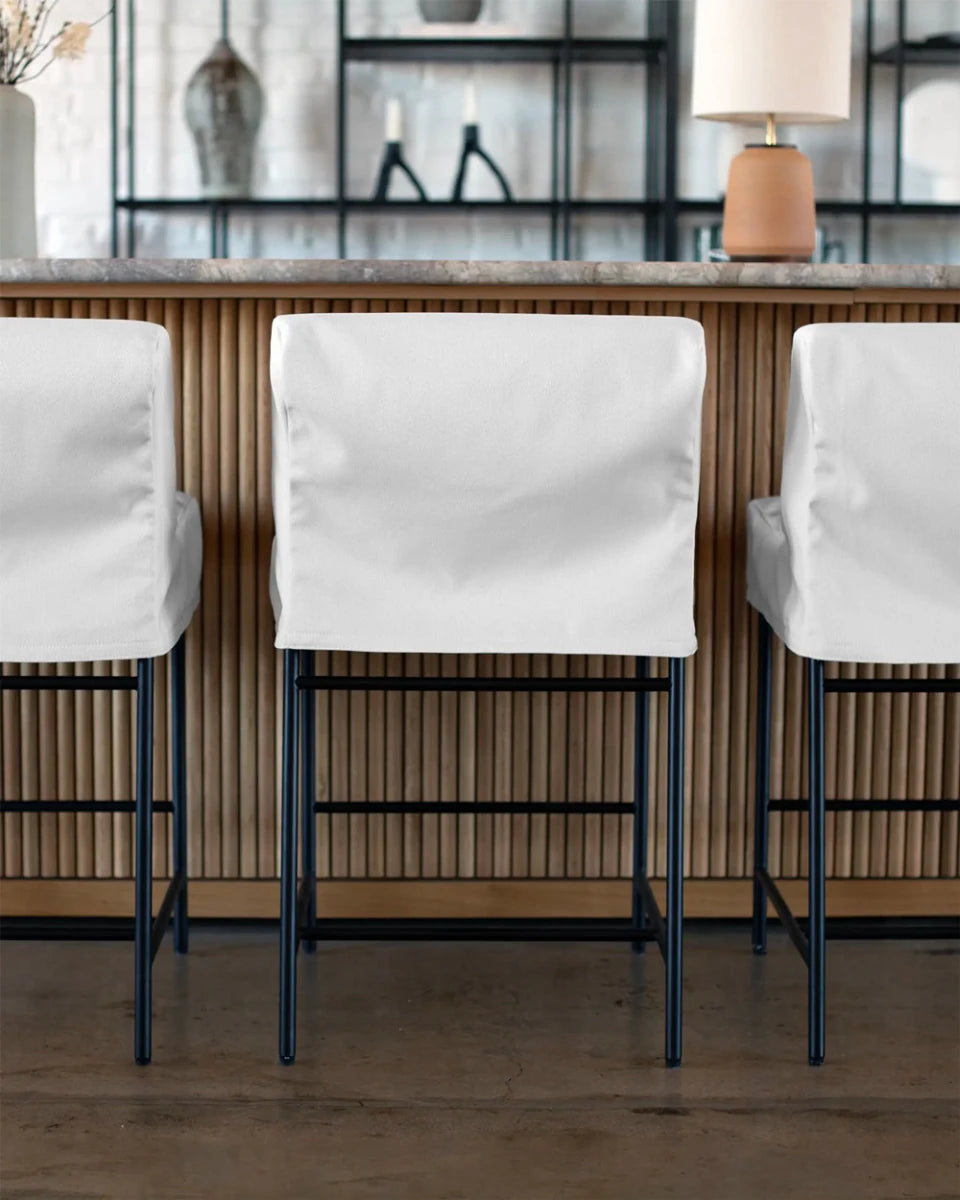 Ivory FIQA Woven / Vail Stool Cover