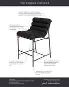 Black Leather / Walnut / Counter (24" Height)