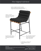 Charcoal Boucle / White Oak / Counter (24" Height)