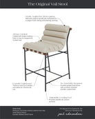 Pearl Leather / Walnut / Counter (24" Height)