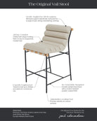 Pearl Leather / White Oak / Counter (24" Height)