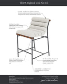 White Boucle / Walnut / Counter (24" Height)