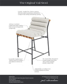 White Boucle / White Oak / Counter (24" Height)