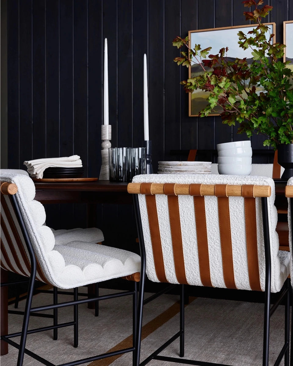 White Boucle / White Oak