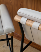 Pearl Leather / Pearl Leather Straps / White Oak / Counter (24" Height)