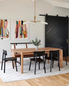 White Boucle / Saddle Leather / White Oak Deck / 60" Long