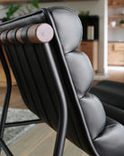 Black Leather / Walnut / Bar (30" Height)