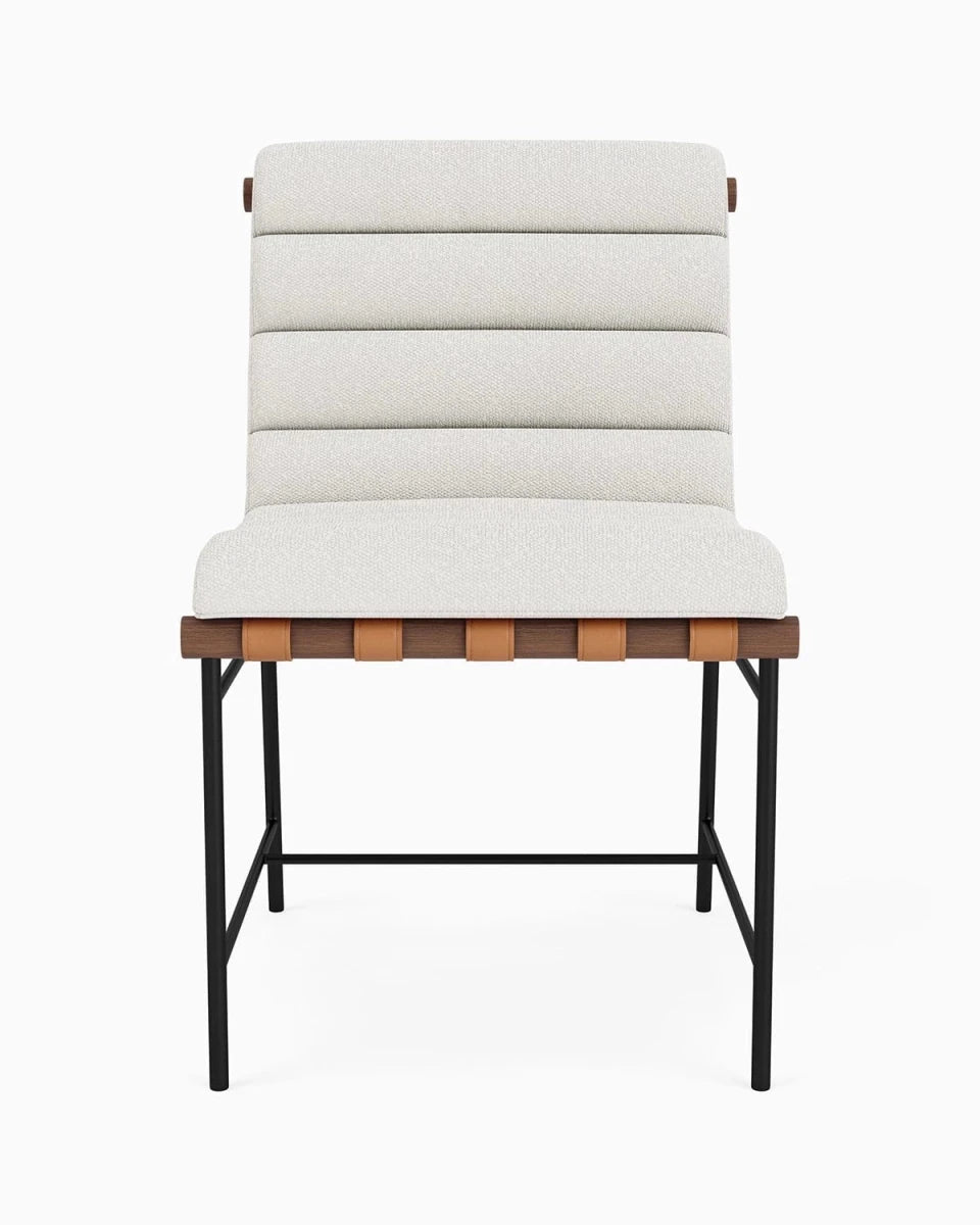 White Boucle / Walnut