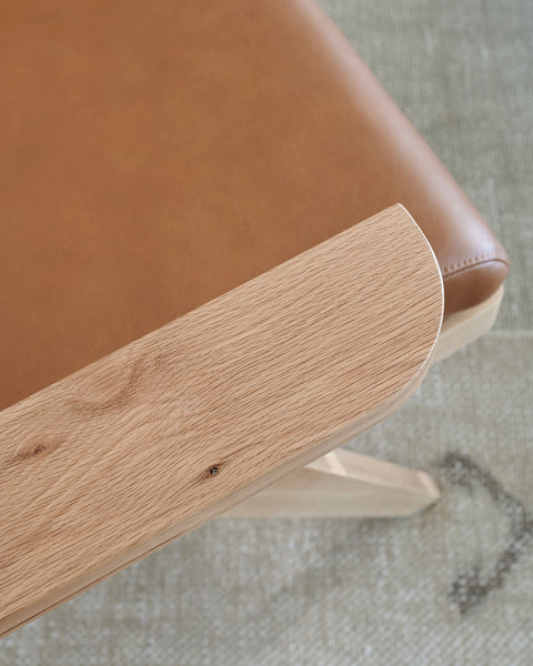 White Oak Frame / Saddle Leather Seat