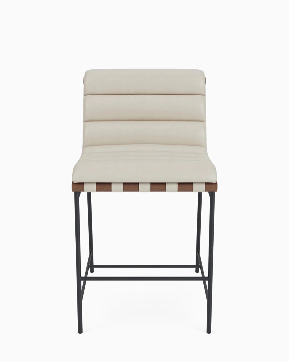 Pearl Leather / Walnut / Counter (24" Height)