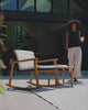 Dove FIQA Boucle / Black Rattan Seat