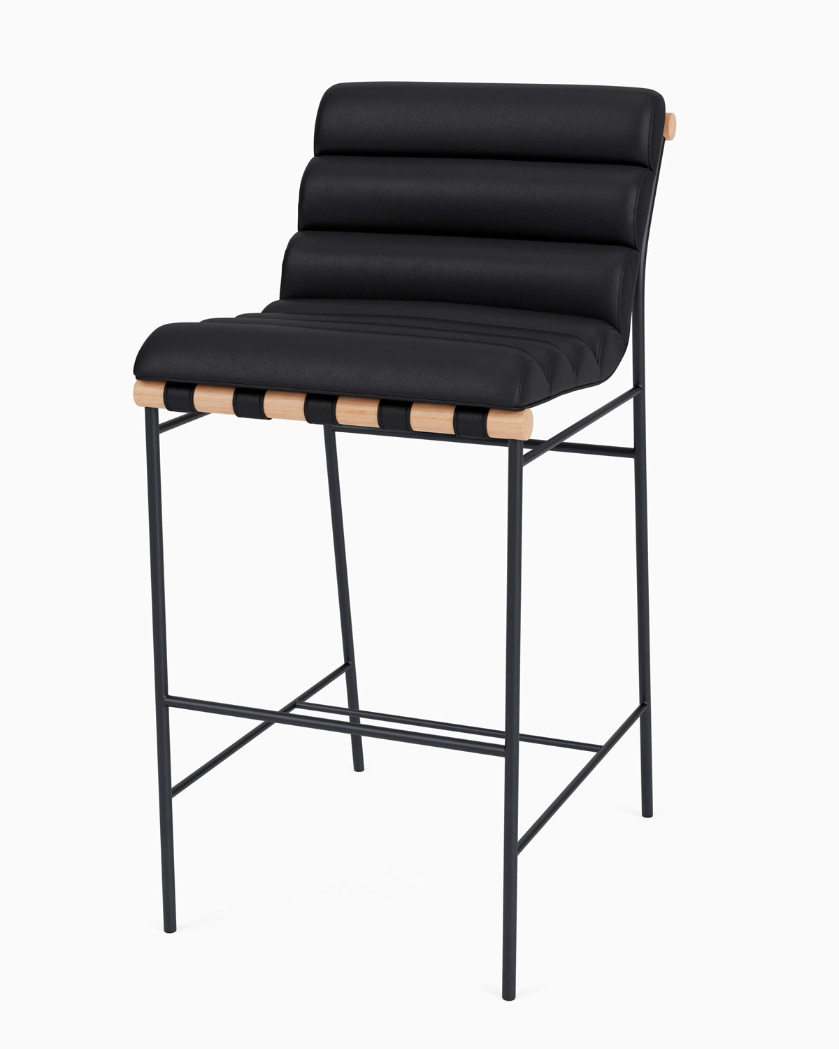 Black Leather / White Oak / Bar (30&quot; Height)