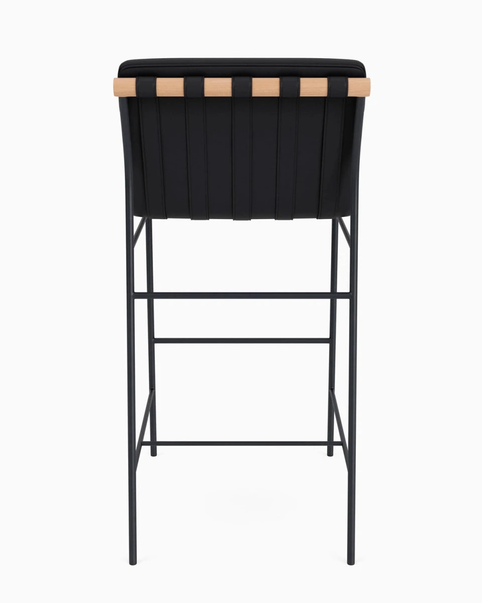 Black Leather / White Oak / Bar (30" Height)