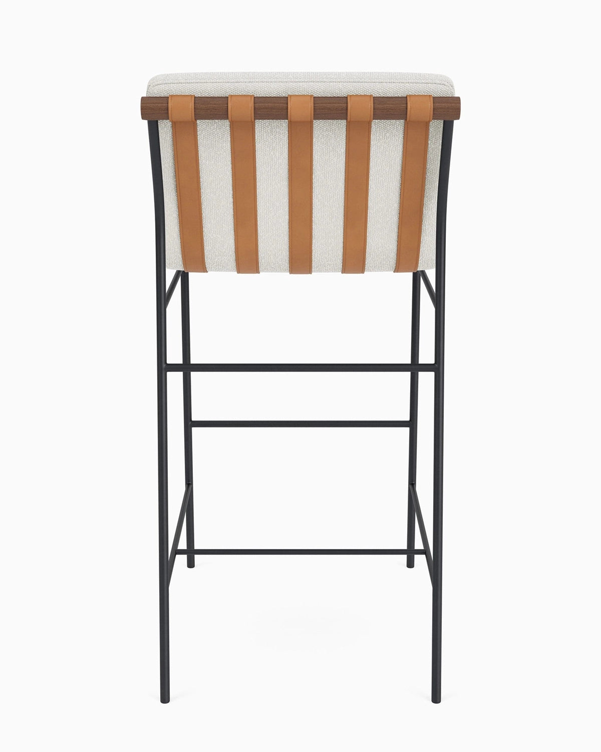 White Boucle / Walnut / Bar (30&quot; Height)