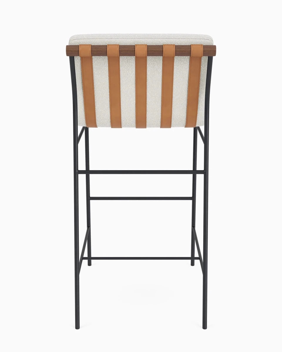 White Boucle / Walnut / Bar (30" Height)