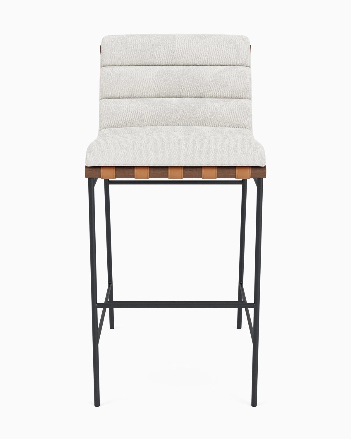 White Boucle / Walnut / Bar (30&quot; Height)