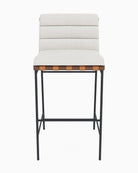 White Boucle / Walnut / Bar (30" Height)