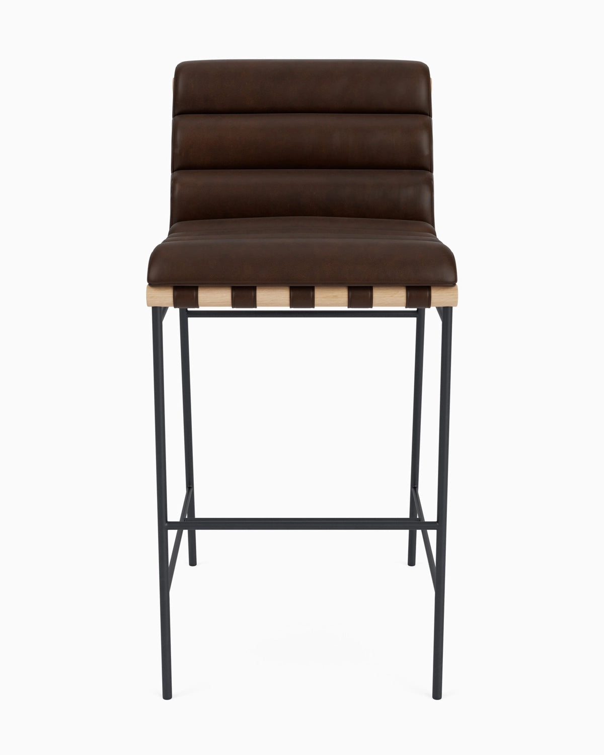 Maple Brown Leather / White Oak / Bar (30" Height)