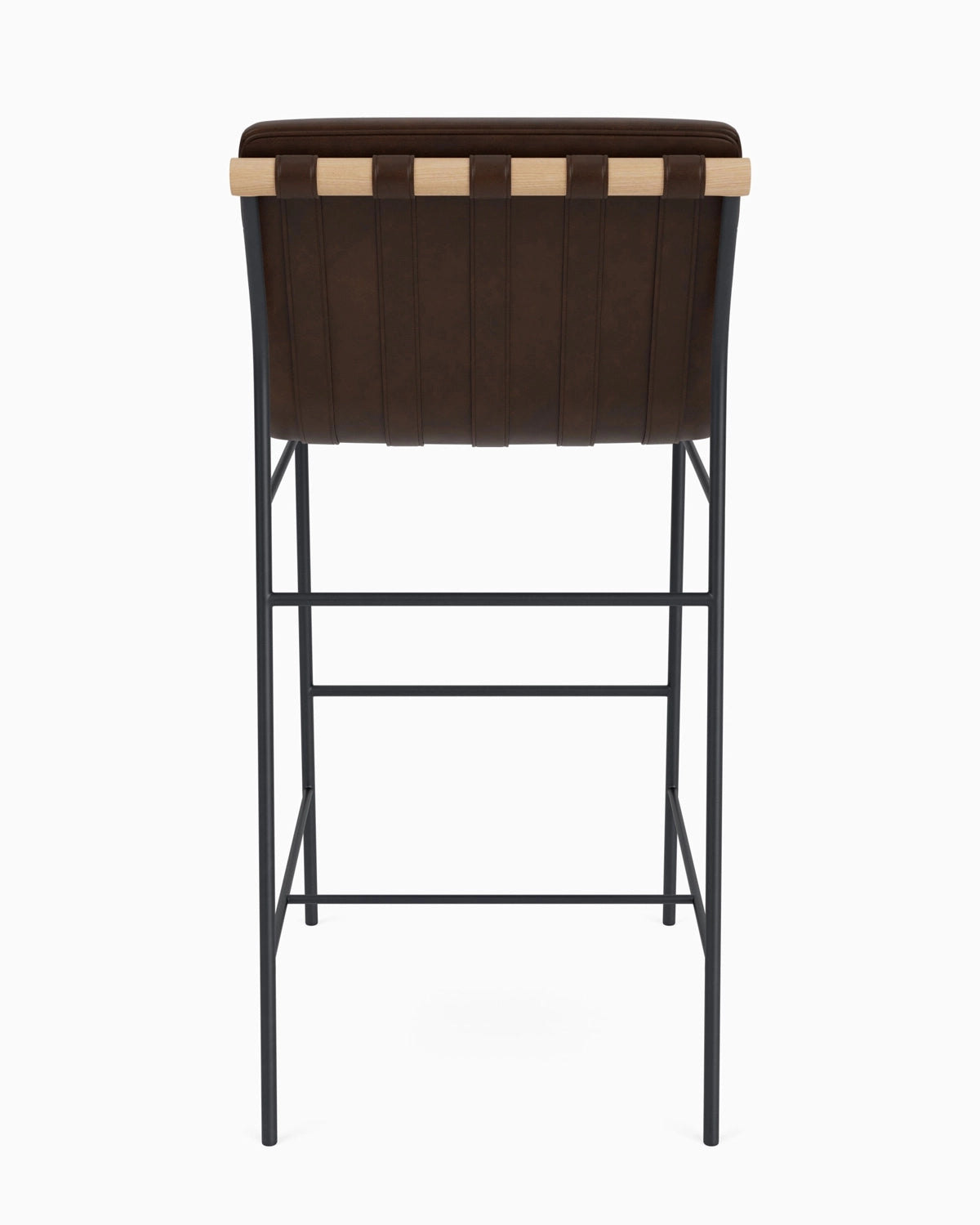 Maple Brown Leather / White Oak / Bar (30" Height)