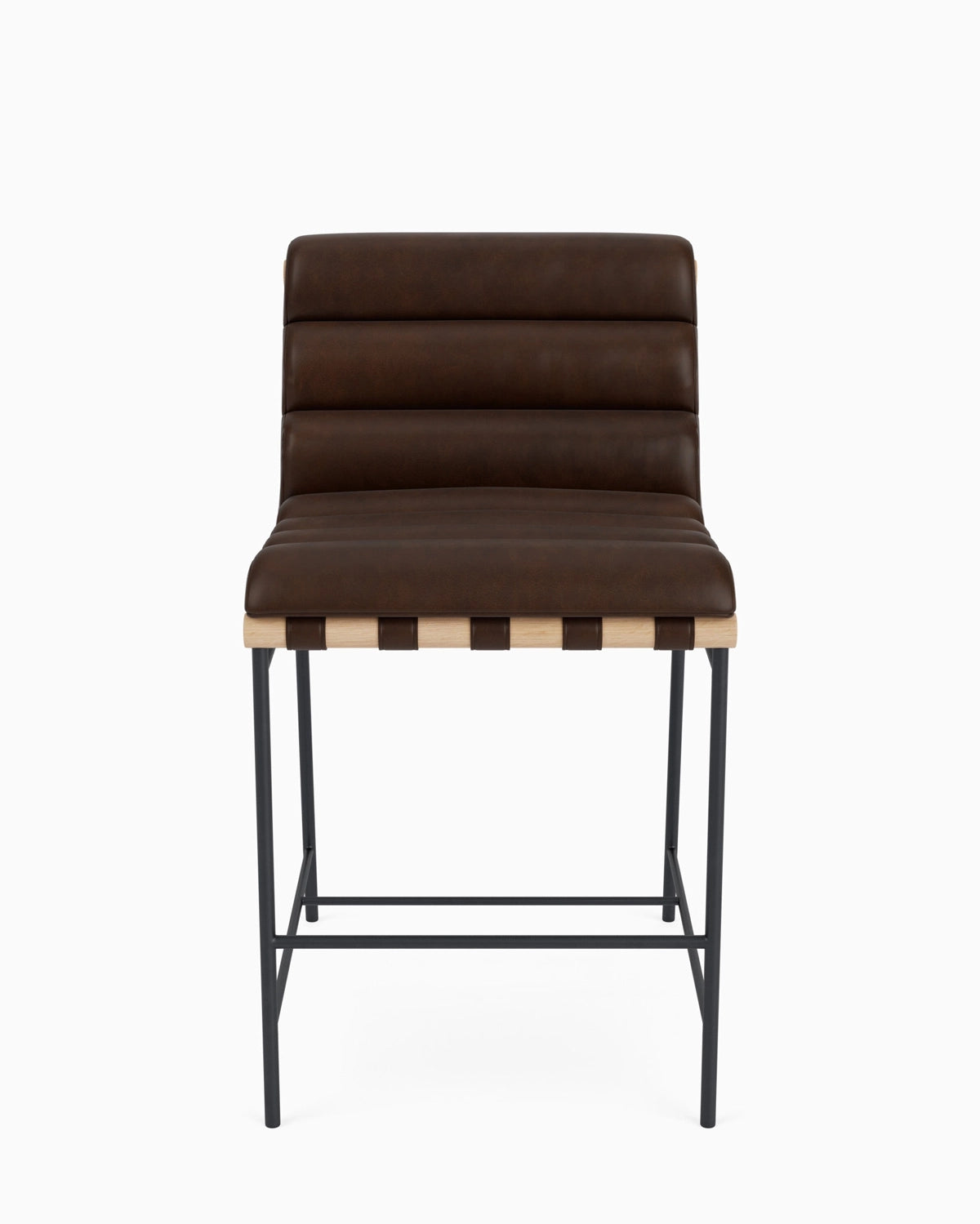 Maple Brown Leather / White Oak / Counter (24&quot; Height)