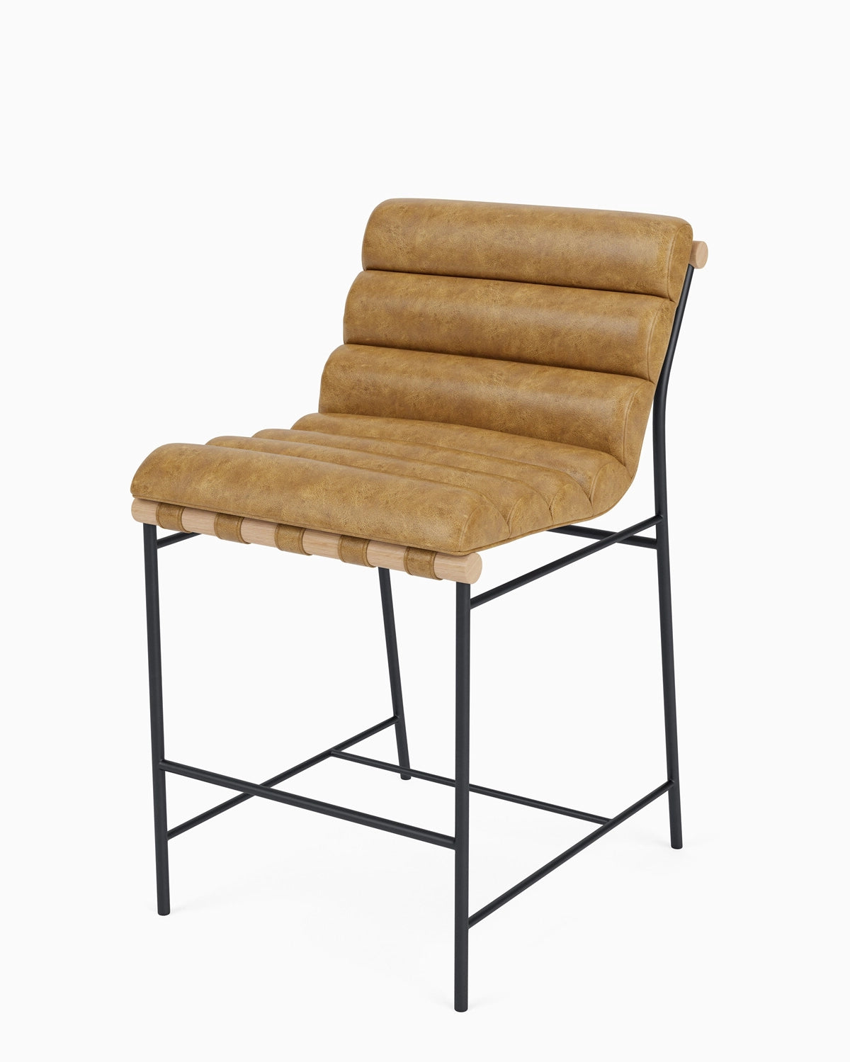 Sunflower Leather / White Oak / Counter (24&quot; Height)