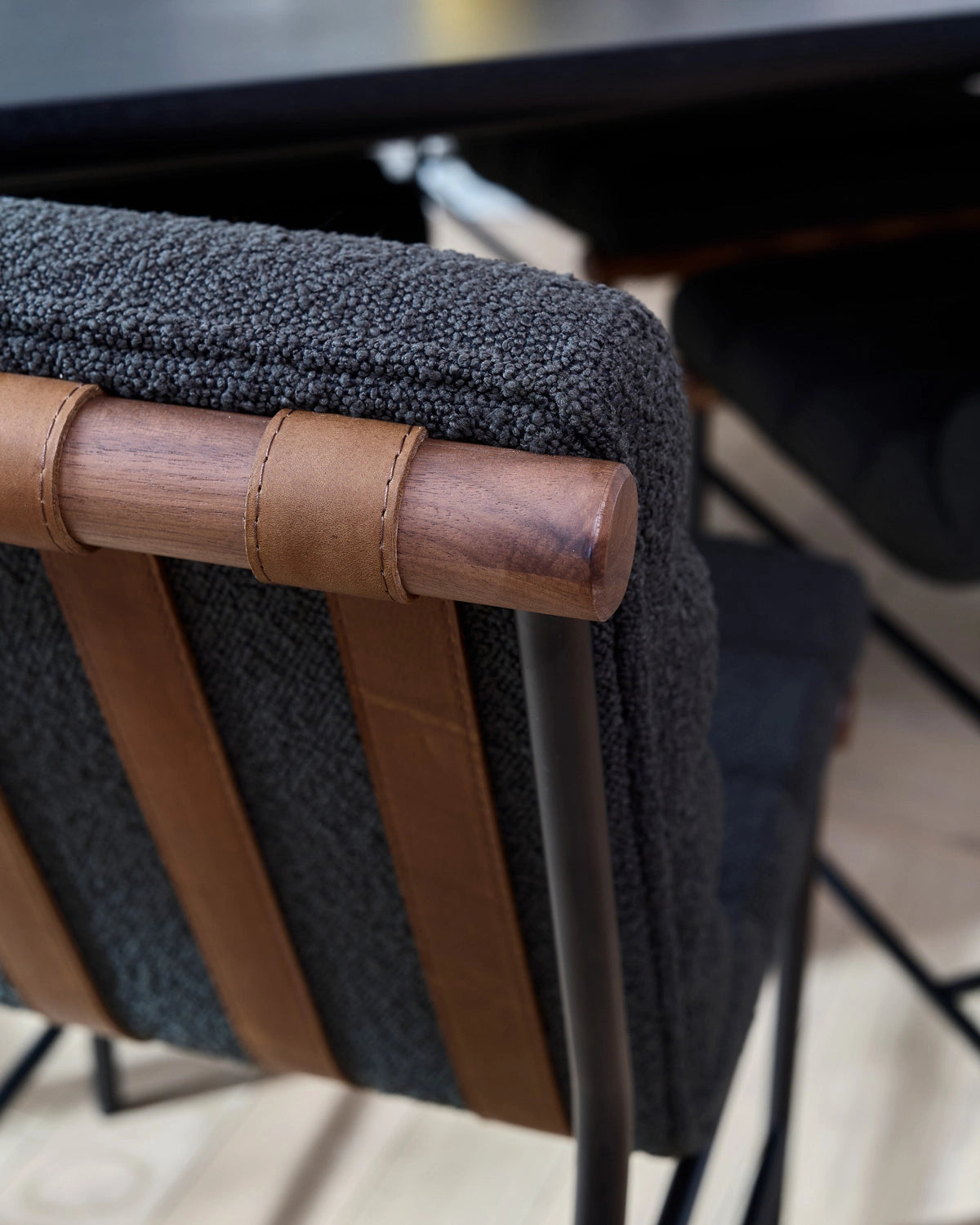 Charcoal Boucle / Walnut