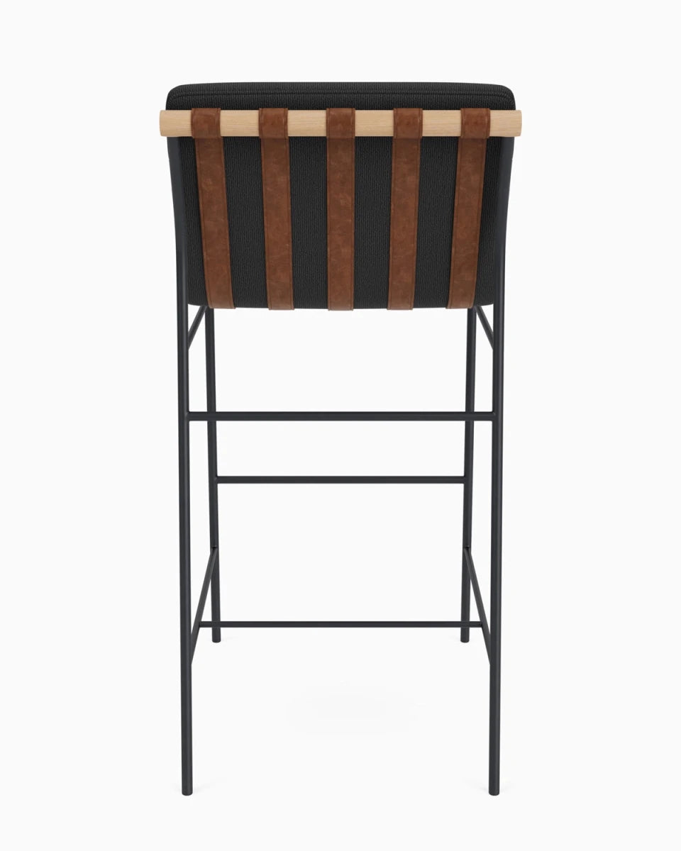 Charcoal Boucle / White Oak / Bar (30" Height)